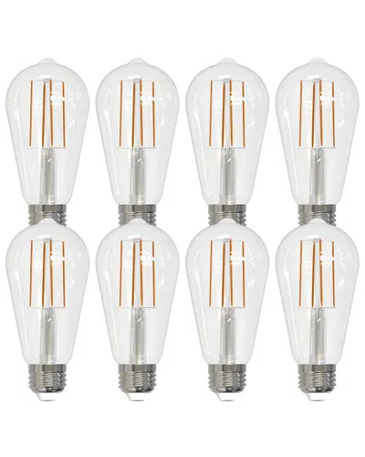 Bulbrite Pack Of (8) 7 Watt Dimmable Clear Filament St18 Medium (e26) Led Bulb