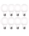 Bulbrite Pack Of (8) 7 Watt Dimmable Milky Filament G25 Medium (e26) Led Bulb