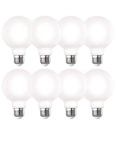 Bulbrite Pack Of (8) 7 Watt Dimmable Milky Filament G25 Medium (e26) Led Bulb