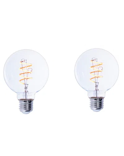 Bulbrite Set Of 2 Led 4w Dimmable Light Bulbs In Transparent