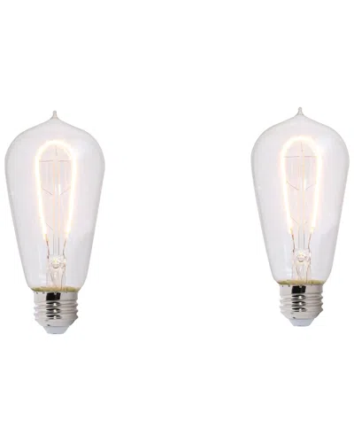 Bulbrite Set Of 2 Led 4w Dimmable Light Bulbs In Transparent