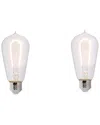 Bulbrite Set Of 2 Led 4w Dimmable Light Bulbs