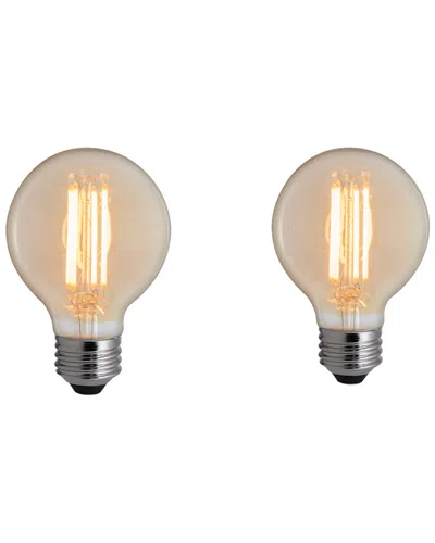 Bulbrite Set Of 2 Led 5w Dimmable Light Bulbs In Transparent