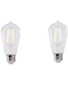 Bulbrite Set Of 2 Led 7w Dimmable Light Bulbs