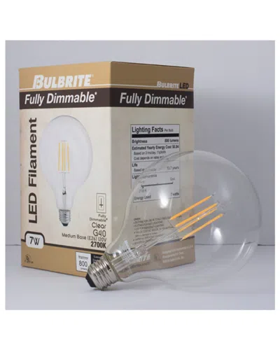 Bulbrite Set Of 2 Led 7w Dimming Light Bulbs In Transparent