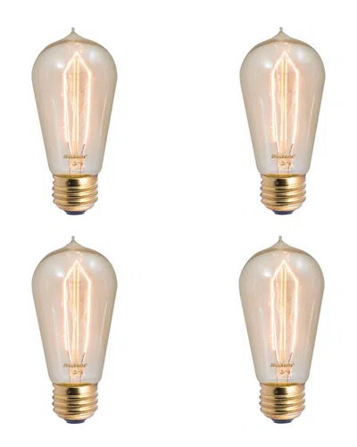 Bulbrite Set Of 4 Incandescent Nostalgic Bulbs In Transparent