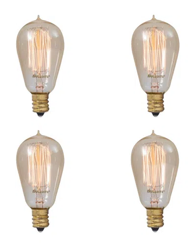 Bulbrite Set Of 4 Incandescent Nostalgic Bulbs In Gold