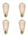 Bulbrite Set Of 4 Incandescent Nostalgic Bulbs