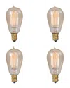 Bulbrite Set Of 4 Incandescent Nostalgic Bulbs