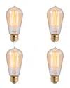 Bulbrite Set Of 4 Incandescent Nostalgic Bulbs