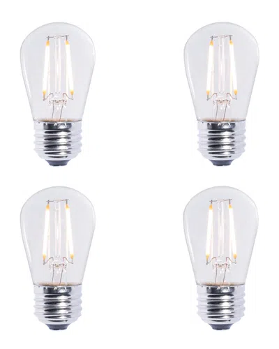 Bulbrite Set Of 4 Led 2.5w Dimmable Light Bulbs In Transparent