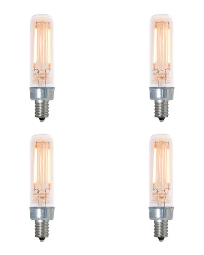 Bulbrite Set Of 4 Led 2.5w Dimmable Light Bulbs In Transparent