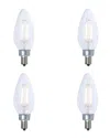 Bulbrite Set Of 4 Led 2.5w Dimmable Light Bulbs