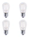 Bulbrite Set Of 4 Led 2.5w Dimmable Light Bulbs