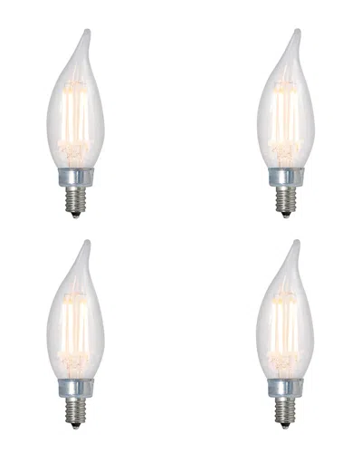 Bulbrite Set Of 4 Led 4.5w Dimmable Light Bulbs In Transparent