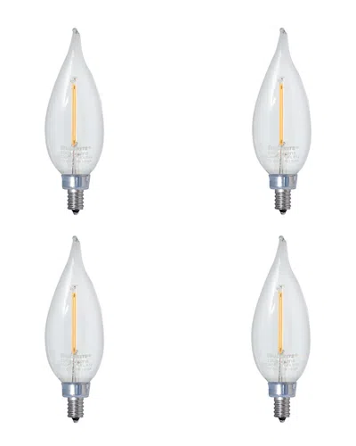 Bulbrite Set Of 4 Led 4.5w Dimmable Light Bulbs In Transparent