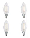 Bulbrite Set Of 4 Led 4.5w Dimmable Light Bulbs