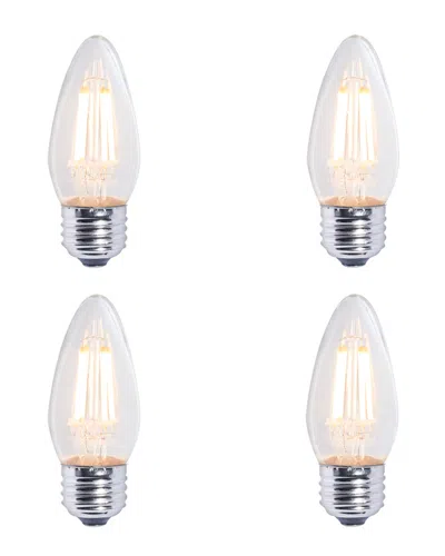 Bulbrite Set Of 4 Led 4w Dimmable Light Bulbs In White
