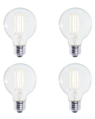 Bulbrite Set Of 4 Led 7w Dimmable Light Bulbs In Transparent