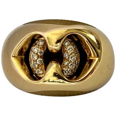 Pre-owned Bulgari 18 Karat Yellow  Diamond Gold Band Ring