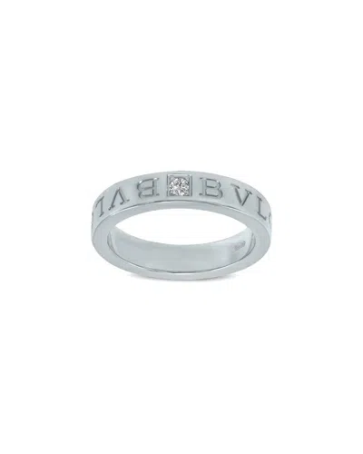 Bulgari 18k 0.01 Ct. Tw. Diamond Ring In Silver