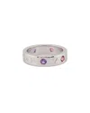 Bulgari 18k 0.15 Ct. Tw. Diamond & Amethyst Ring
