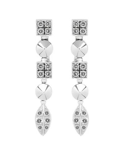 Pre-owned Bulgari 18k 0.40 Ct. Tw. Diamond Lucea Drop Earrings (authentic Pre-loved) In Metallic