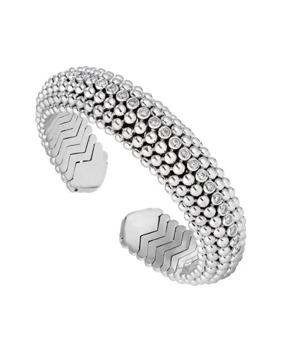 Bulgari 18k 1.00 Ct. Tw. Diamond Beaded Bracelet (authentic Pre-loved) In Silver