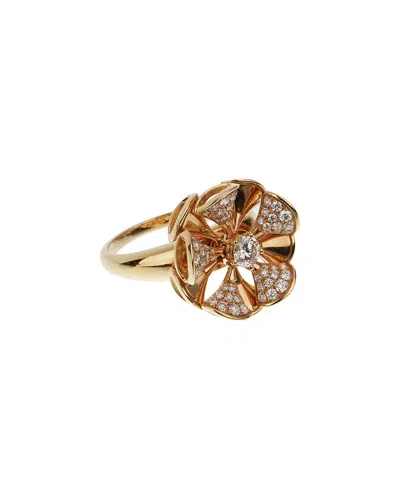 Bulgari 18k 1.20 Ct. Tw. Diamond Divas Dream Cocktail Ring (authentic Pre-loved) In Gold