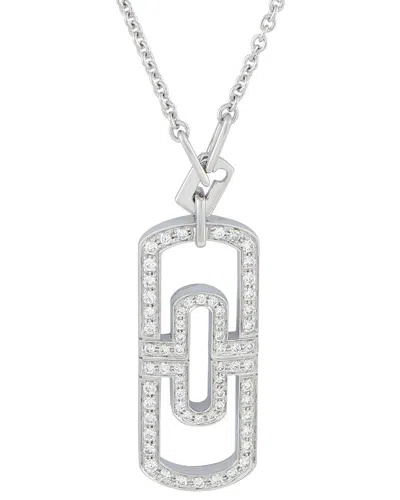 Bulgari 18k 1.25 Ct. Tw. Diamond Necklace (authentic Pre-loved) In Gray