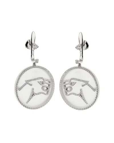 Pre-owned Bulgari 18k 1.50 Ct. Tw. Diamond Enigma By Panther Earrings (authentic Pre-loved) In Metallic