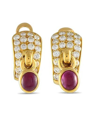 Bulgari 18k 3.15 Ct. Tw. Diamond Earring (authentic )