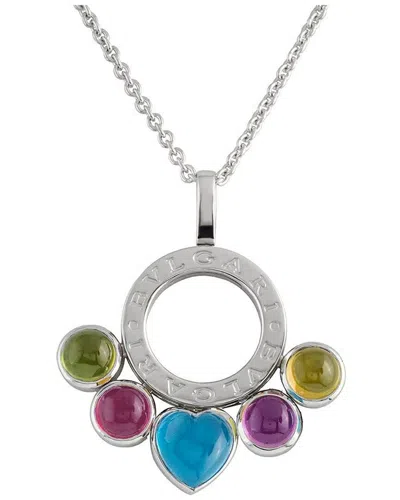 Pre-owned Bulgari 18k Gemstone Allegra Necklace (authentic Pre-loved) In Metallic