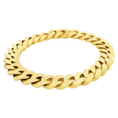 Pre-owned Bulgari 18k Gold Curb Link Bracelet In Multi