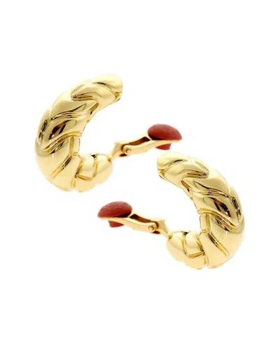 Pre-owned Bulgari 18k Hoops (authentic Pre-loved) In Gold