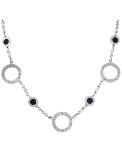 Bulgari 18k Onyx Necklace (authentic ) In Metallic
