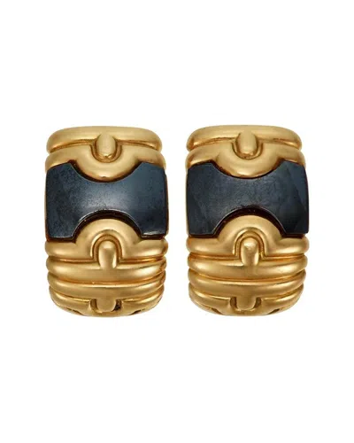 Pre-owned Bulgari 18k Parentesi Hoops (authentic Pre-loved) In Gold