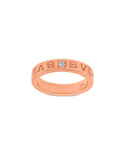 BULGARI BULGARI 18K ROSE GOLD 0.01 CT. TW. DIAMOND RING