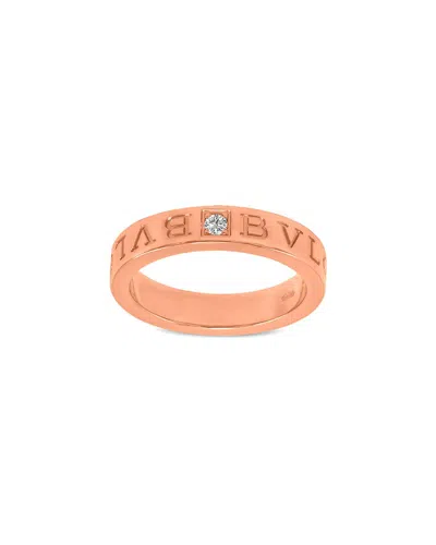 BULGARI BULGARI 18K ROSE GOLD 0.01 CT. TW. DIAMOND RING