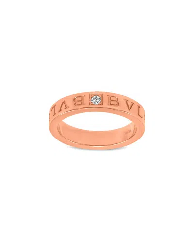 BULGARI BULGARI 18K ROSE GOLD 0.01 CT. TW. DIAMOND RING