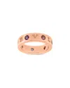 Bulgari 18k Rose Gold 0.15 Ct. Tw. Diamond & Amethist Ring