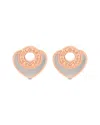 Bulgari 18k Rose Gold White Chalcedony Earrings
