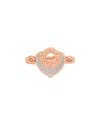 Bulgari 18k Rose Gold White Chalcedony Ring In Pink