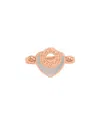 Bulgari 18k Rose Gold White Chalcedony Ring In Pink