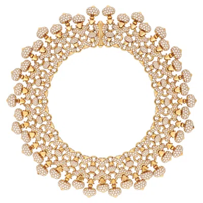 Pre-owned Bulgari 18k Yellow Gold Diamond Necklace, Pigna Collection