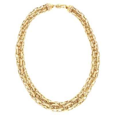 Pre-owned Bulgari 18k Yellow Gold Link Necklace