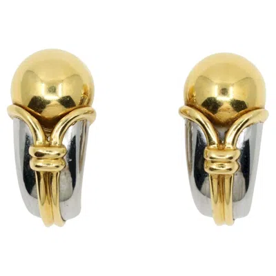 Pre-owned Bulgari 18k Yellow White Gold Earring