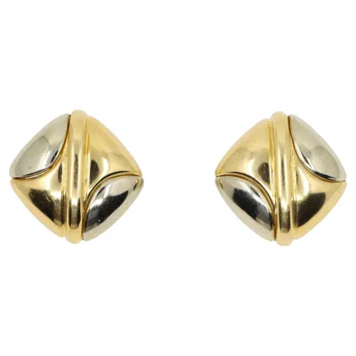 Pre-owned Bulgari 18k Yellow White Gold Puzzle Earring