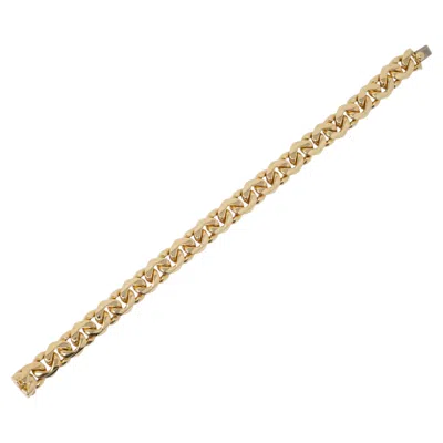Pre-owned Bulgari 1970's 18 Karat Yellow Gold Vintage Chestnut Unisex Link Bracelet