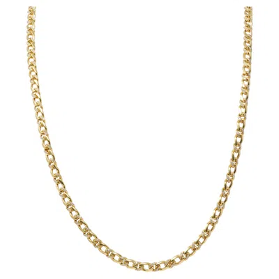 Pre-owned Bulgari 1970's 8.60 Ctw Diamond 18 Karat Gold Vintage Curb Link Chain Necklace In Multi